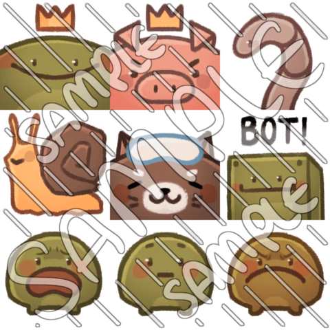 Froggy Twitch Emotes - Portfolio - Mikibagels.com