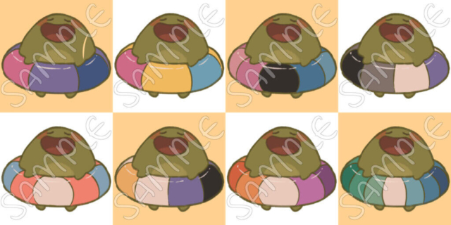 Pool Floaty Froggy [Pride Sticker Set] - Portfolio - Mikibagels.com