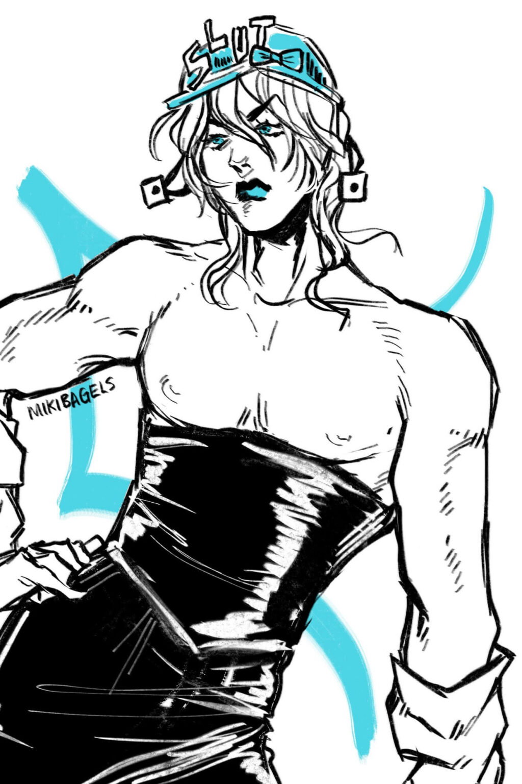 Commission: Half-Body, Sketch - Mikibagels.com